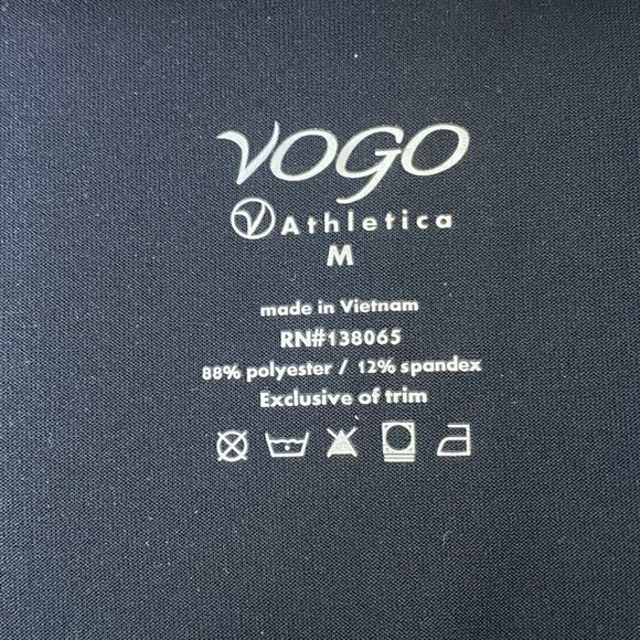 VOGO Athletica Pull On Leggings Womens size Medium Cropped Length Gray Camo - Picture 7 of 7